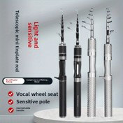 Resim Ultra-Kısa Mikro Teleskopik Yem Çubuğu - Hafif Karbon Balıkçılık Çubuğu, Duyarsız Çubuk ve Konforlu Tutuş ile Sesli Tekerlek Koltuğu, Uçan Balıkçılık için, Taşınabilir ve Anında Balıkçılık Duygusu, Balıkçılık Ekipmanı | Kompakt Balıkçılık Çubuğu | Ergonomik Tutuş 
