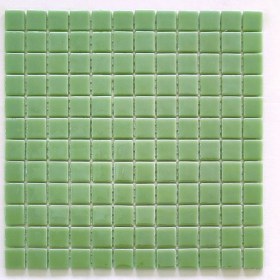 Resim Mutfak Tezgah Arası, Havuz, Banyo, Sauna, Spa, Iç ve Dış Dekorasyonda Tüm Yüzeyler Için, 25X25MM. Mint Yeşili , 31,5X31,5CM. Fileli Cam Mozaik. (5 File Karo = 0.5 M2 Fiyatıdır ) 