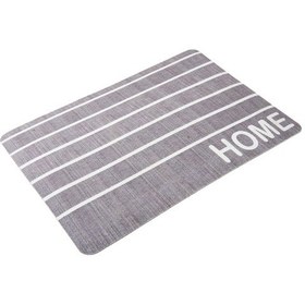 Resim Gizz Home Çizgili Kapı Önü Paspası - Gri / Beyaz - 40x60 Cm Çok Renkli 