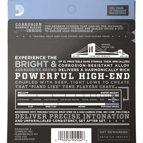 Resim D'Addario EPS165 XL ProSteels 4 Telli Bas Gitar Teli - Regular Light/Medium (45-105) 