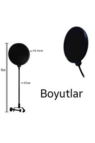 Resim BlauMarkt Ally Çift Katman Stüdyo İçin Mikrofon Pop Filtre Youtuber-(5775) - blaumarkt9086-2064 