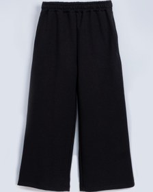 Resim Vauva Kız Çocuk Siyah Loose Fit Esofman Altı Cepli Geniş Paça Okul Eşofmanı 