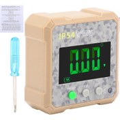 Resim Mufunye Kamuflaj Sarı Dijital Açı Ölçer, Manyetik Lcd Ekranlı, 0.2 Hassasiyetli Plastik Açı Ölçüm Aleti Sarı 