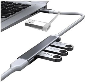 Resim PrimeX Plus PX-TYP060 4 Port Type-C USB3.0 Çoklayıcı, 4 Port Type C USB Çoklayıcı, Type C + USB3.0 Çoklayıcı 