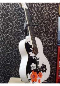 Resim Masterwork Mwc3900Wh Model Resim Baskılı 4/4 Tam Boy Klasik Gitar 