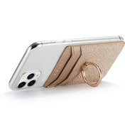 Resim Şıklık Faux Deri Cüzdan Telefonu ile RFID Koruma, Metal Parmak Yüzük Kemer ve Güçlü Yapışkan Arka, Iphone, Samsung, Xiaomi, Huawei ve Tüm Android Akıllı Telefonlarla Uyumlu - Kredi Kartları için Yuvalar ile Gelir. 