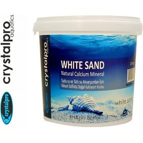 Resim Crystalpro White Sand 25kg Ciklet Ve Deniz Akvaryumu Kumu 1.5mm 
