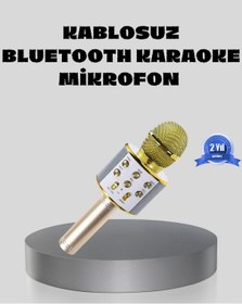 Resim Gld-spt- Bluetooth Karaoke Mikrofon Şarjlı Uzun Pil Ömürlü Çok Fonksiyonlu 