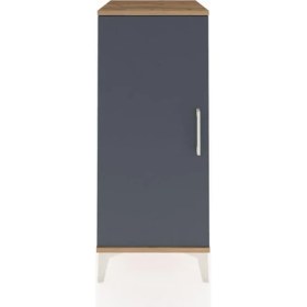 Resim Dienni Hyperion Komodin Tek Raflı Tek Kapaklı 44X44X106 Çam-Antrasit 