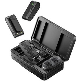 Resim Ulanzi A100 Iki Kişilik Kablosuz Yaka Mikrofon Seti Type-c Ve 3.5mm Trs 