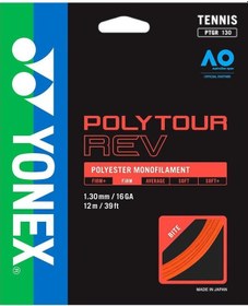Resim Yonex Poly Tour Rev 1.25 12 M Turuncu Tenis Kordajı 