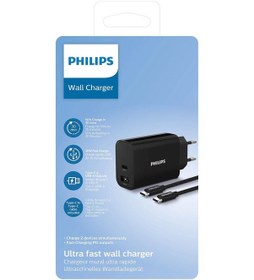 Resim Philips Dlp2621c Usb-a Ve Usb-c Bağlantısı Type-c Kablolu Duvar Şarj Adaptörü-dlp2621c/12 