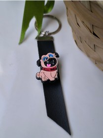 Resim Esey Dizayn Köpek Anahtarlık Deri - Motosiklet Anahtarlık 