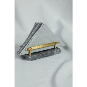 Resim Meralp Tasarım Altın Mermer Peçetelik 