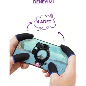 Resim TKÇ Pubg Parmaklık Eldiveni Keskin Kontrol ve Konfor Oyun Performansı Arttırır Dayanıklı Oyuncu Te 