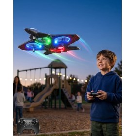Resim Sepetink Uzaktan Kumandalı LED Işıklı Drone Uçak 360 Derece Dönüş Özellikli Oyuncak Drone 