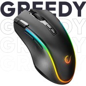 Resim Rampage SMX-G72 GREEDY 8 Tuşlu Double Click Real RGB Ledli Makrolu 7200dpi Gaming Oyuncu Mouse 