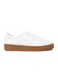 Resim Deery Erkek Hakiki Deri Beyaz Sneaker Ayakkabı - 02002mbyzc03 Beyaz 