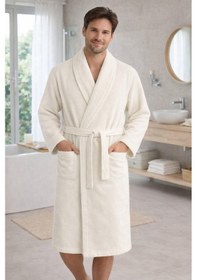 Resim Özdilek Aster Papatya Aile Bornoz Seti Mint-krem Renkli 