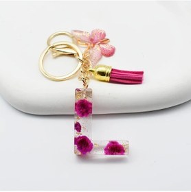 Resim Gaojunshop01 L Kırmızı Kelebek Çiçek İsimli Anahtarlık - 26 Kelime Kısayol, Dayanıklı Abs, Çanta Süsü 