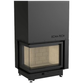 Resim Echa Tech Asansörlü Çelik Köşe Şömine Haznesi Sol Açık 80 