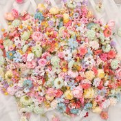 Resim 20/50 adet Çok Renkli Karıştırma ve Eşleştirme 3-10cm Simülasyon Çiçekleri, Diy El Yapımı Saç Tokası Çiçek Malzemesi Aksesuarları, Düğünler ve Düğünler için Uygun Tüm Tatil Parti Çiçek Duvar Dekorasyonu 