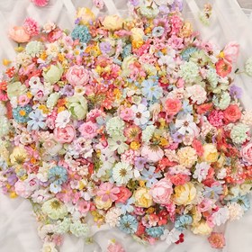 Resim 20/50 adet Çok Renkli Karıştırma ve Eşleştirme 3-10cm Simülasyon Çiçekleri, Diy El Yapımı Saç Tokası Çiçek Malzemesi Aksesuarları, Düğünler ve Düğünler için Uygun Tüm Tatil Parti Çiçek Duvar Dekorasyonu 