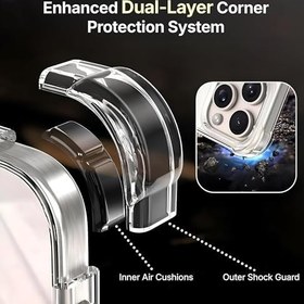 Resim Minesk iPhone 17 Pro Max için MagShield Serisi MagSafe ile Uyumlu Köşe Korumalı Şeffaf Hybrid Kılıf Ultra Güçlü Manyetik Çember ve Kristal Berraklığında Materyal Premium Kalite Kılıf (17 Pro Max) 