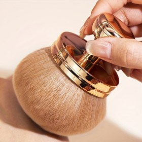 Resim Ultra-Soft Large Oval Makeup Brush for Neck & Body - Çok Yönlü Pudra ve Blush Brush, Naylon Kıllar, ABS Sap, Tüm Cilt Tipleri İçin Mükemmel, Profesyonel Makyaj Aracı|Ergonomik Fırça Tasarımı|Dayanıklı Makyaj Fırçası, Makyaj Fırçası 