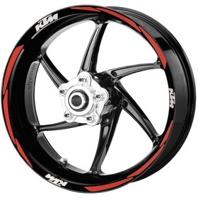 Resim Deeb Ktm Jant Şeridi Reflektif Kırmızı Beyaz Model S N11.72760 