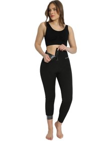 Resim FİT1BEDEN Yüksek Bel Agraflı Sauna Tayt+Fermuarlı Body Inceltici Sıkılaştırıcı Saunatakım 