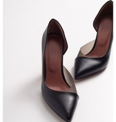 Resim Potinonline 0653 Kadın Yanı Şeffaf Açık Stiletto Topuklu Ayakkabı 