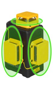 Resim Rtrmax RTM058 Profesyonel Li-ion Şarjlı 3X360° Yeşil Lazer Distomat 