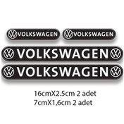 Resim Volkswagen 3d Damla 4'lü Oto Sticker Set 2 