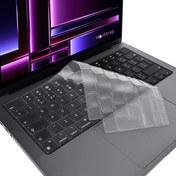 Resim NovStrap Apple Macbook Pro 2023 14 inç M2 A2779 Uyumlu Türkçe Q Klavye Şeffaf Klavye Koruyucu Kılıf 