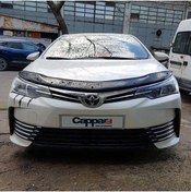 Resim Cappafe Toyota Corolla Uyumlu Ön Kaput Koruyucu Rüzgarlığı 4mm Akrilik Abs Piano Black 2013-2018 