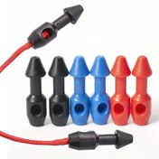 Resim 6 adet Spearfishing Kauçuk Ekleme - Dayanıklı Plastik Speargun Bantları Kırmızı Kauçuk Uçları ile, Diver Balıkçılığı ve Uygulama için İdeal, Uygulama Aksesuarları | Spearfishing Teması | Kauçuk Uç, Pil Olmadan 