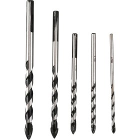 Resim Porselen Seramik Karo, Beton, Tuğla, Cam, Plastik Duvar ve Ahşap Için 5 Parça Çok Malzemeli Tungsten Karbür Matkap Ucu Seti (3mm 4mm 5mm 6mm 8mm) (Yurt Dışından) 