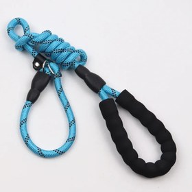 Resim Reflektörlü Köpek Gezdirme Kayışı 03422 - Mavi KÖPÜK / M / Tasma Gezdirme Kayışı 