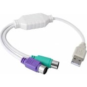 Resim Boblov USB To Ps/2 Çevirici Kablo USB To Ps2 Çevirici Klavye Mouse Yuvarlak Uç USB Çevirici Ps2'den Usb'ye 