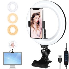 Resim Puluz Led Işıklı Halka 3 Modlu Selfie Standı 7.9 İnç 