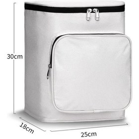 Resim Elektrikli Araç Ön Kask Yağmurluk Depolama Su Geçirmez Çanta, Renk: Filmli Beyaz Diğer 