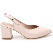 Resim Pisagor Ps-32480 6 Cm Topuklu Kadın Stiletto Ayakkabı Krem 