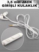 Resim Kensa Samsung Galaxy A12 Uyumlu Mikrofonlu Beyaz Renk 3.5mm Jack Girişli Kulak İçi Kulaklık 