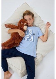 Resim U.S. Polo Assn. U.s. Polo Assn. Erkek Çocuk Mavi Pijama Takım Us2410-c-v1 