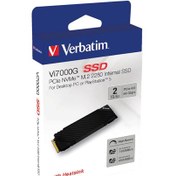 Resim Verbatim Vi7000G 2TB 7400MB-6700MB M.2 NVMe PCIe Gen 4 SSD Siyah 