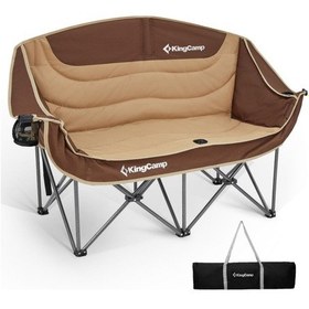 Resim Kingcamp Loveseat Plus Xxl Çift Kişilik Katlanır Kamp Sandalyesi Coffee Haki - Kahverengi 