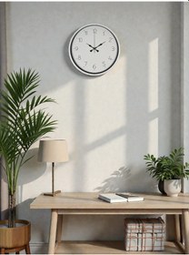 Resim Beyaz 36 Cm Standart Duvar Saati Açık 