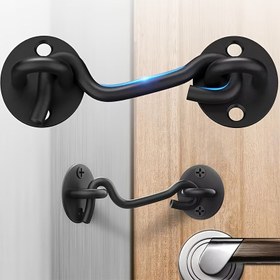 Resim Barn kapıları için sağlam 4 inçlik gizlilik saç tokası ve göz kilidi - Kolay kurulum, metal yapılı 