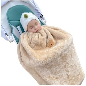 Resim Flanel Rüzgar Geçirmez Yorgan Büyük Atışlı Karikatür-kahverengi Kahverengi 